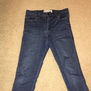 Dark wash high rise jeggings
